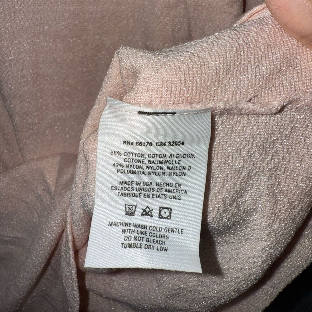 MICHAEL STARS for Anthropologie Tickle Pink Shine VNeck Long Sleeve Tee M/L NWOT - Picture 4 of 6